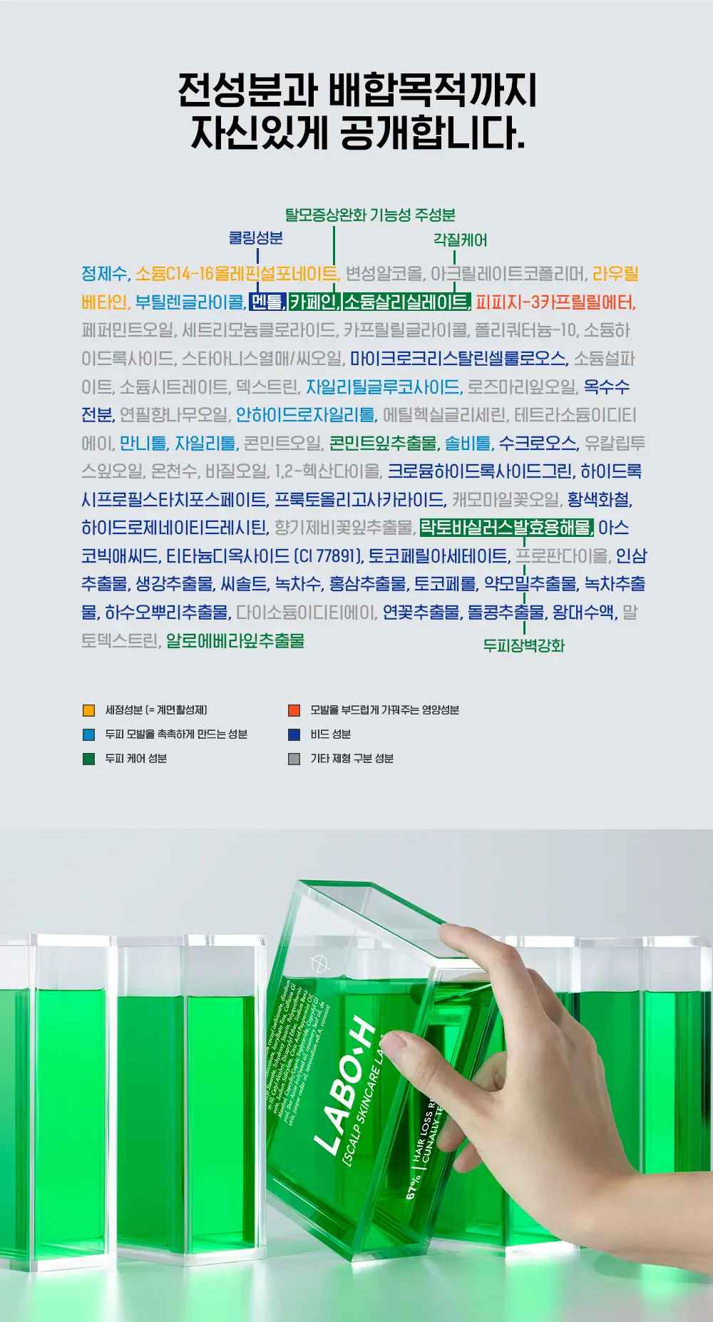 [청량감MAX]] 라보에이치 쿨링&노세범샴푸 750ML 기획(+샴푸100ML) 상세페이지 10